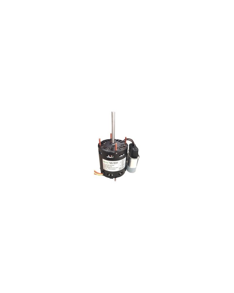 Motor 3 en 1 con Capacitor Reversible 5MF, Reversible 115/220V,1550RPM