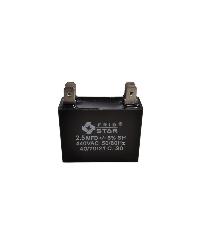 capacitor cuadrado 2.5 mf 440v 2 pataS