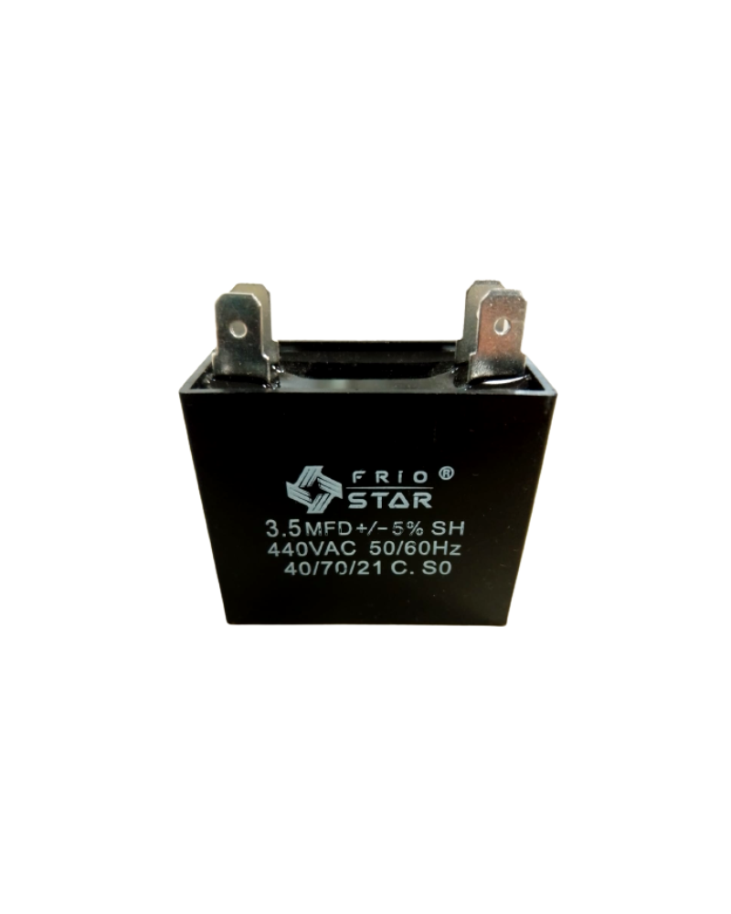 CAPACITOR CUADRADO 3.5 MF 440V 2 PATA