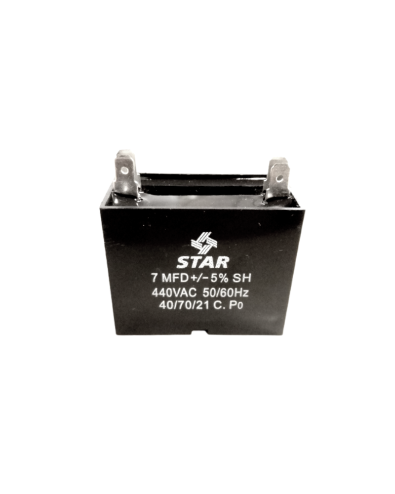 capacitor cuadrado 7.0 mf 440v 2 patas