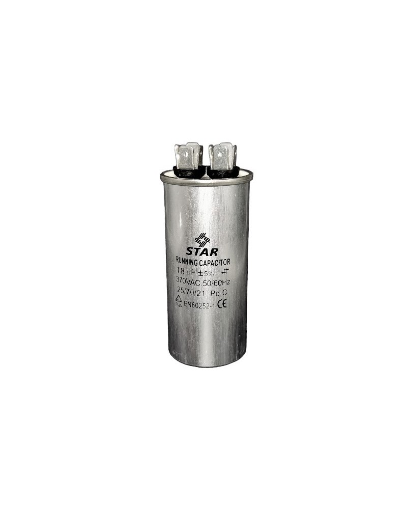 Capacitor de Trabajo 18MF 370 Vac. Redondo