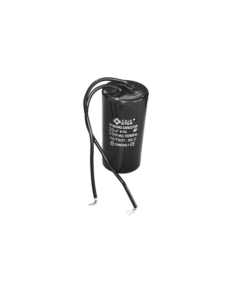 CAPACITOR DE TRABAJO 20 MF 250V / 2 CABL
