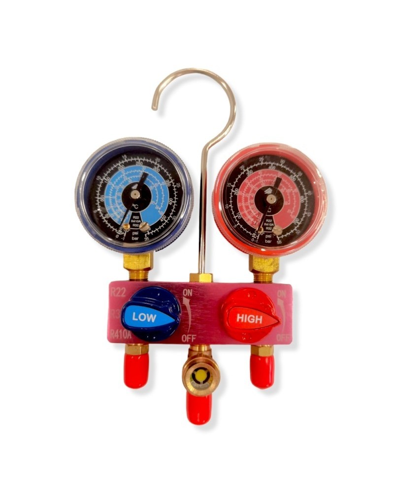 Manómetro tipo Esfera, Gas R22, R32, R410